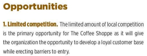 Sample Business Plan 8 8 swot analysis coffee shop business plan samples