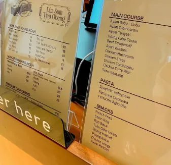 Menu Kantoor Cafe