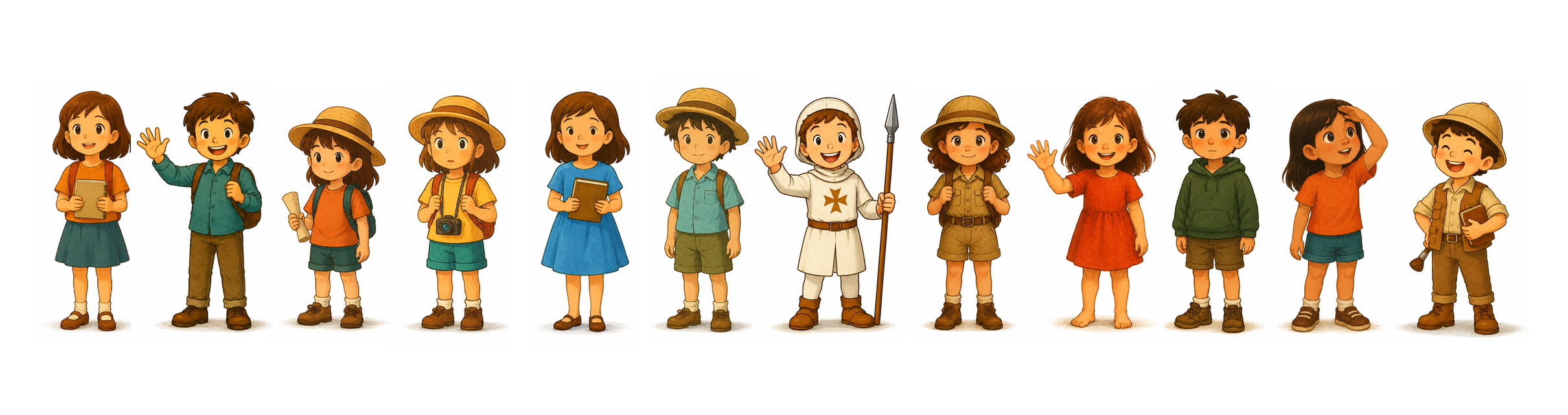 All characters from The Secret of the Golden Island
