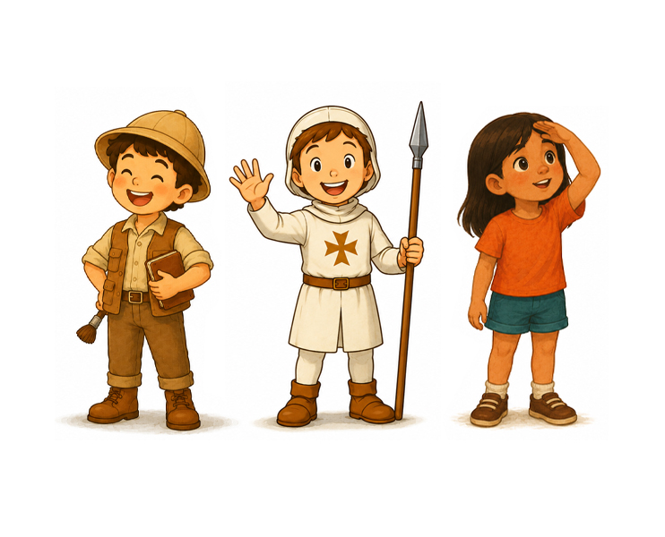 Character turnaround illustration