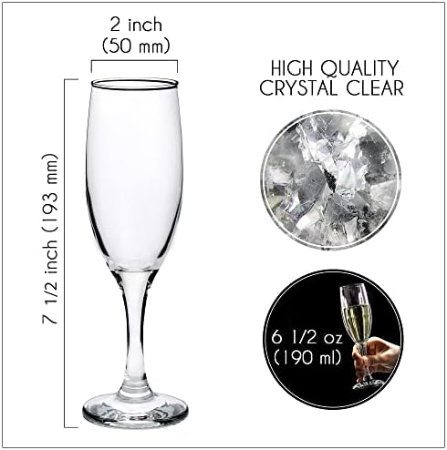 Vue 6 de Crystalia Premium Cristal Flute