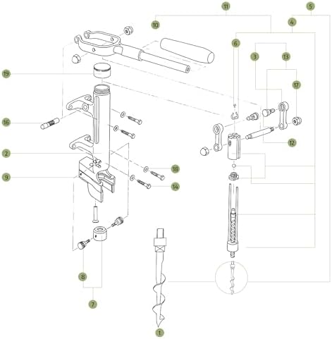 Vue 4 de Boj Tirebouchon Mural Traditionnel