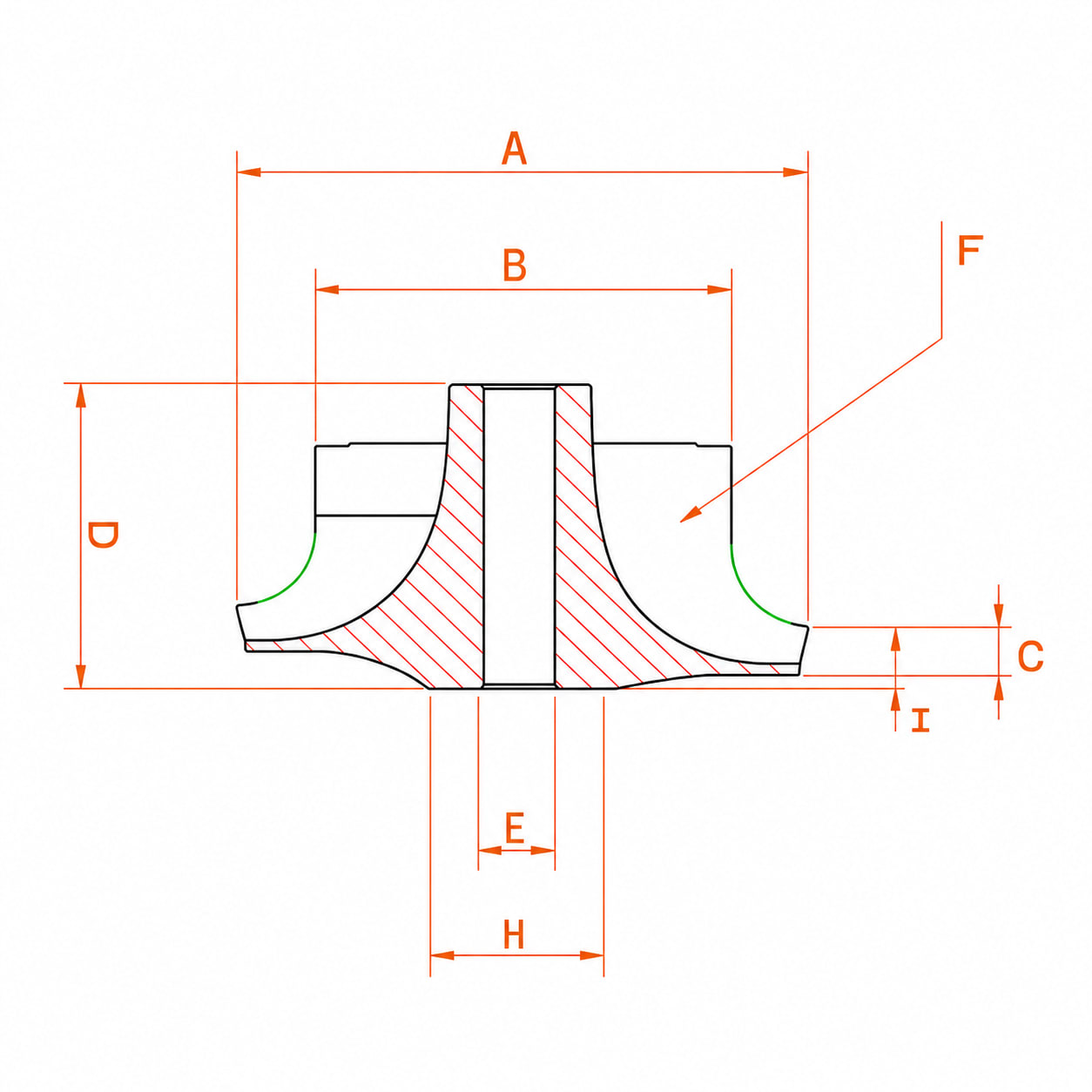 ROUE COMPRESSEUR MFS 65MM