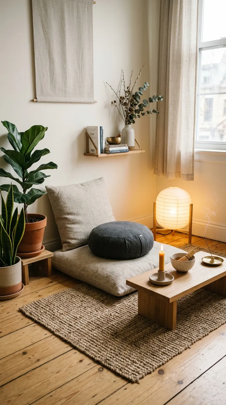 5. The Meditation Nook: Grounded and Serene