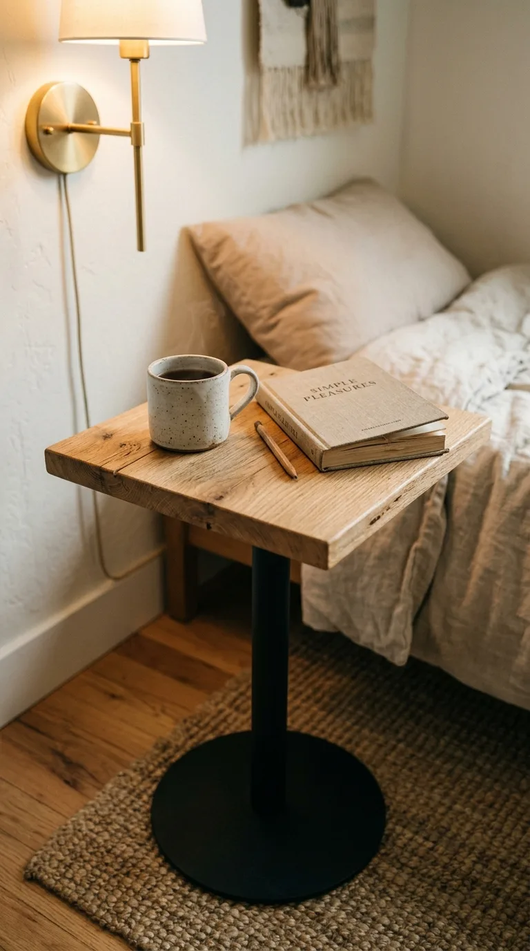3. Swap the Coffee Table for a 12-Inch Pedestal Side Table