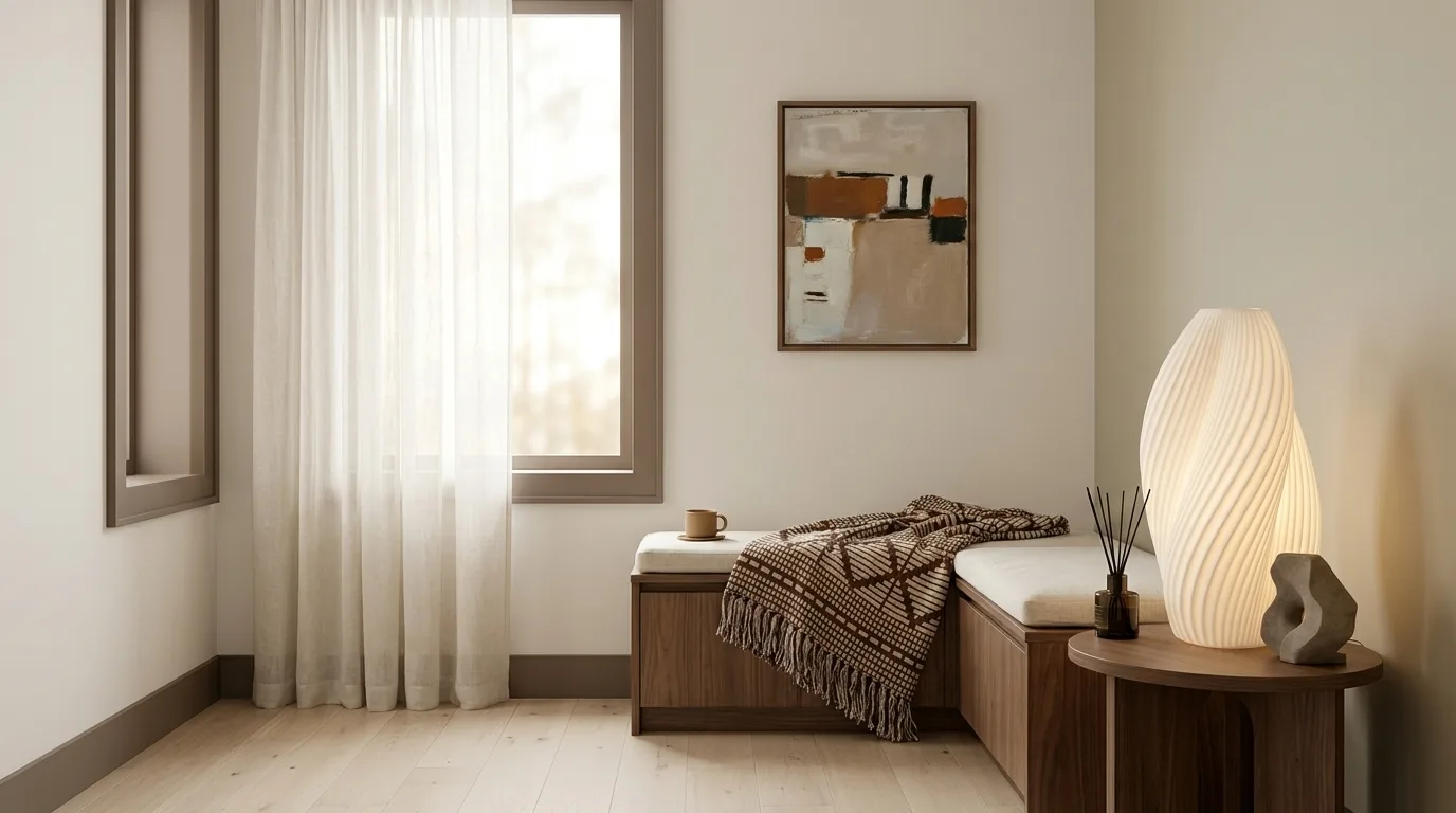 Linen & Woodwork Undertone Harmony under Natural Daylight