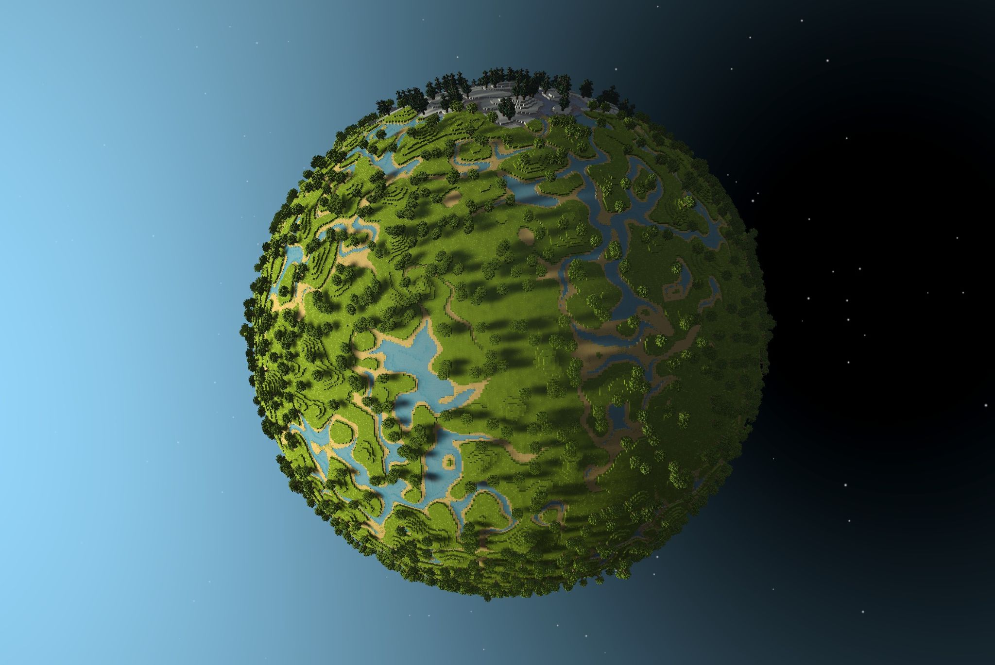 Header image for Blocky Planet — Making Minecraft Spherical