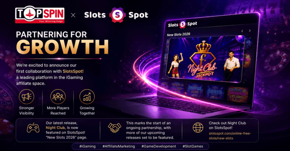 TopSpin Games Partners with SlotsSpot to Expand Game Visibility news featured image