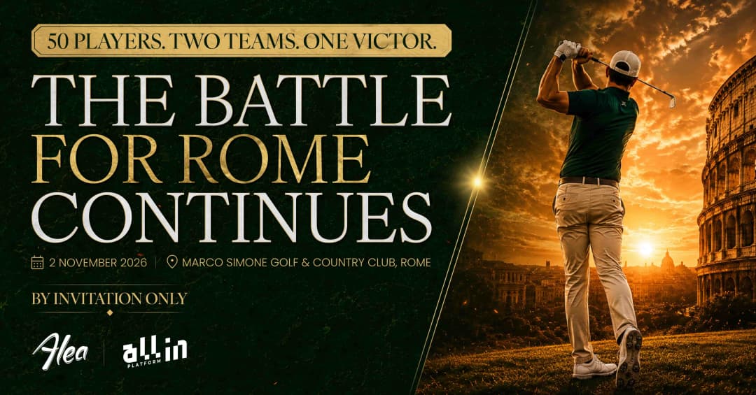 Alea and ALL IN Platform Return to Marco Simone for Exclusive Golf Rematch news featured image