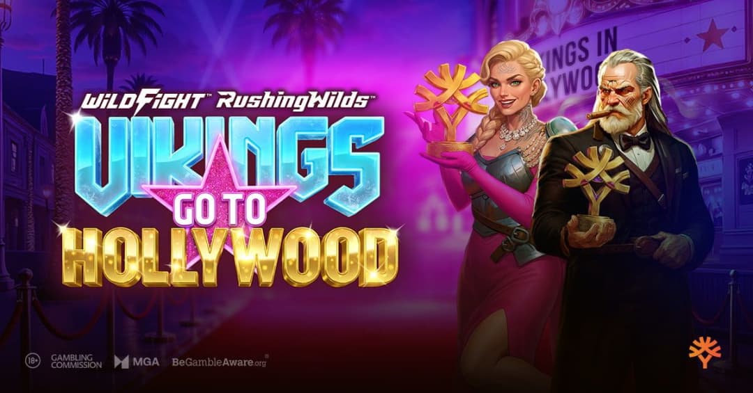 Vikings fight for fame and glory in Yggdrasil’s latest title,  Vikings Go To Hollywood WildFight™ and RushingWilds™  news featured image