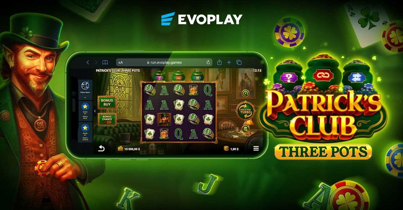 Evoplay brings the emerald isle to life in Patrick’s Club: Three Pots