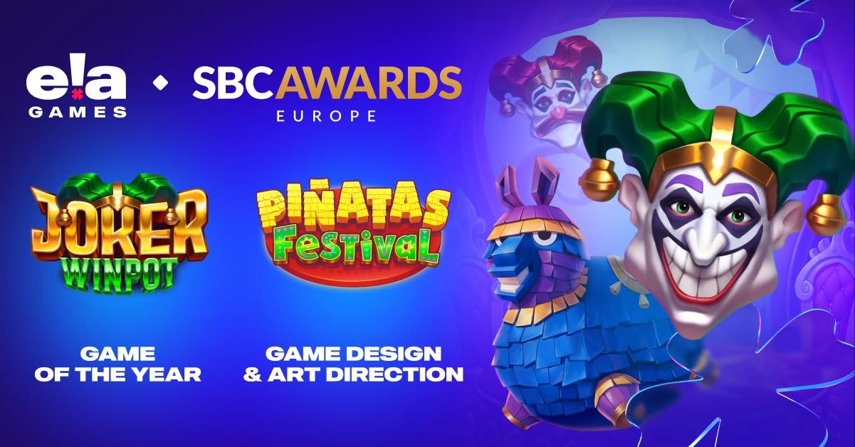 ELA Games Celebrates SBC Europe Award Nominations for Pinatas Festival and Joker Winpot