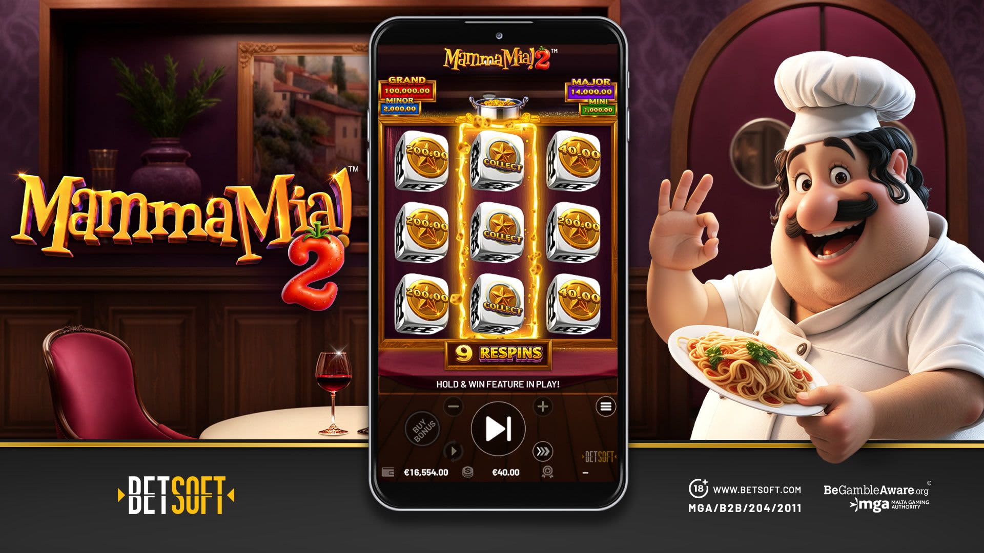 Betsoft Gaming is now serving MAMMA MIA 2™, a fresh new release inspired by the original hit title.