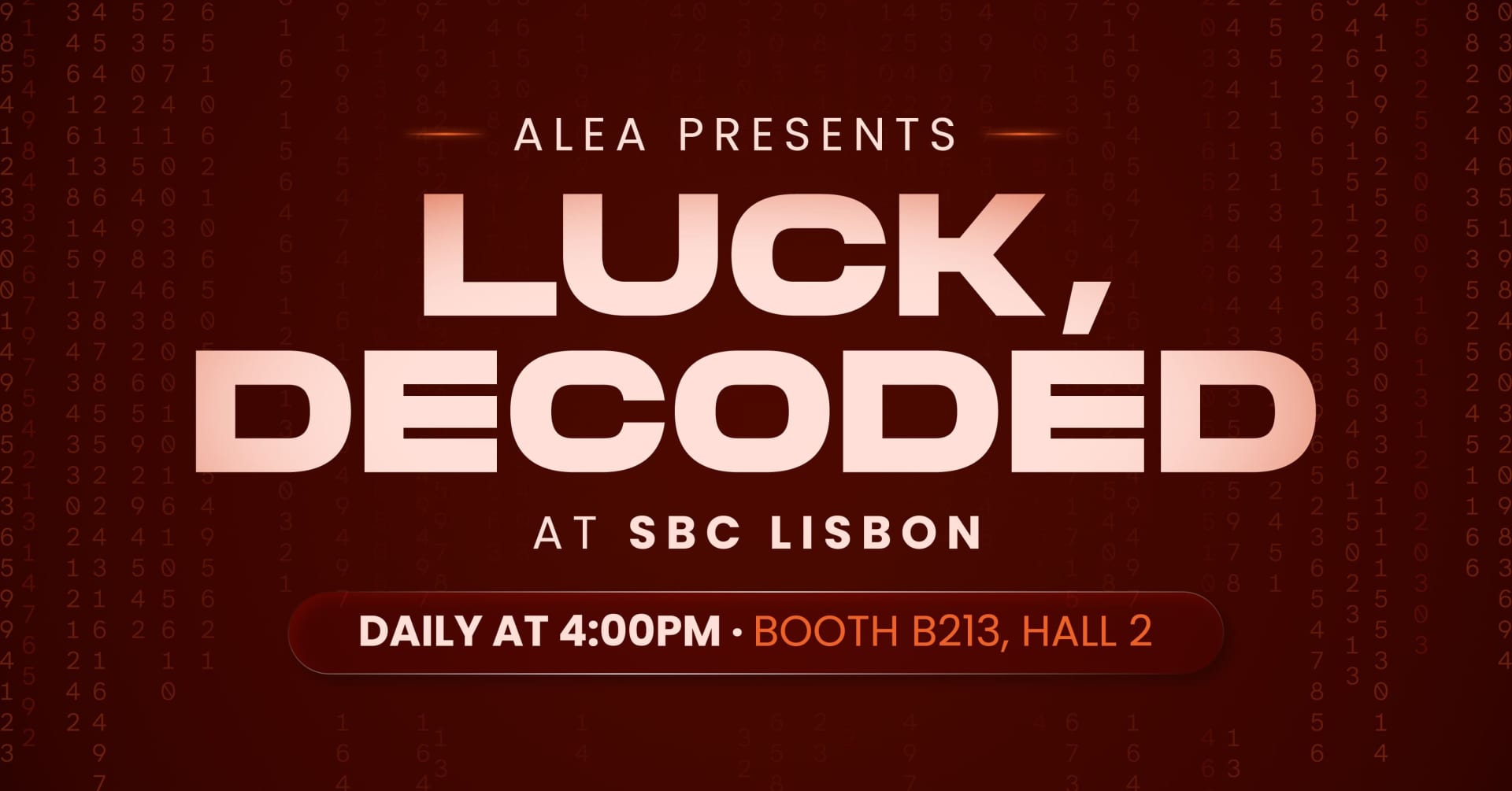 Alea Brings ‘Luck Decoded’ to SBC Summit Lisbon news featured image