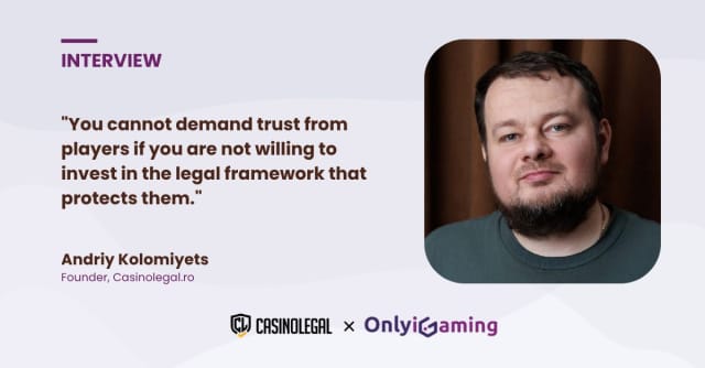 Interview with Andriy Kolomiyets, Founder of Casinolegal.ro