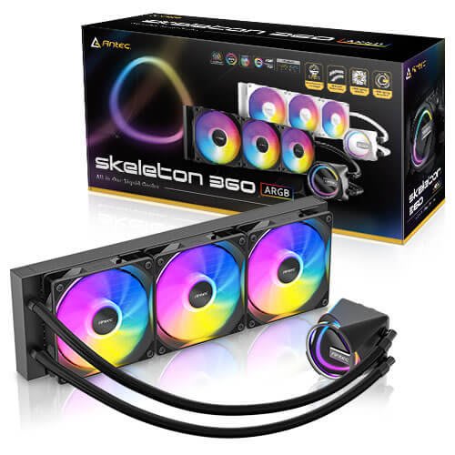 קירור נוזלי Antec SKELETON 360 ARGB Black Intel/AMD