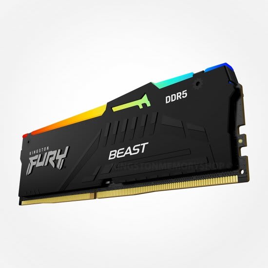 זיכרון לנייח Kingston Fury Beast RGB 16GB DDR5 5600MHz CL36