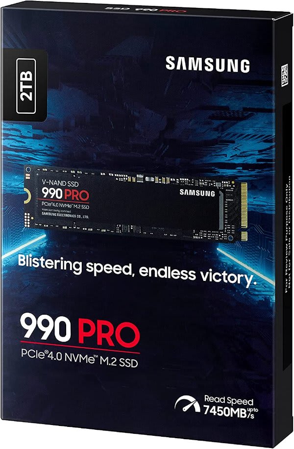 דיסק פנימי Samsung 990 PRO 2TB GEN4 up to 7450 read 6900 Write NVMe