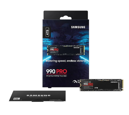 דיסק פנימי Samsung 990 PRO 4TB GEN4 up to 7450 read 6900 Write NVMe