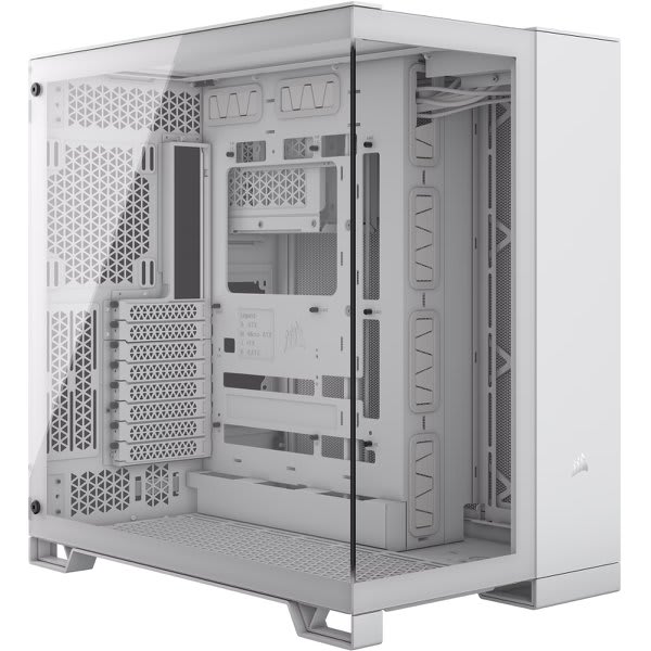 מארז Corsair 6500X Mid-Tower E-ATX Tempered Glass Case White