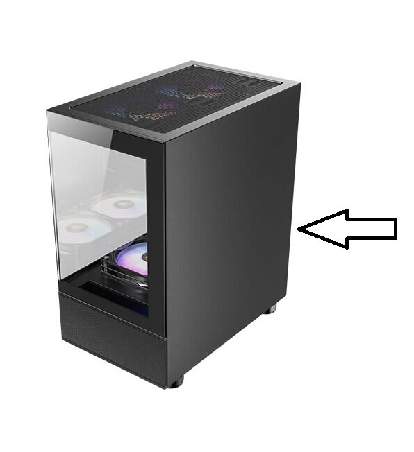 צד ימין למארז שחור Antec CX200M