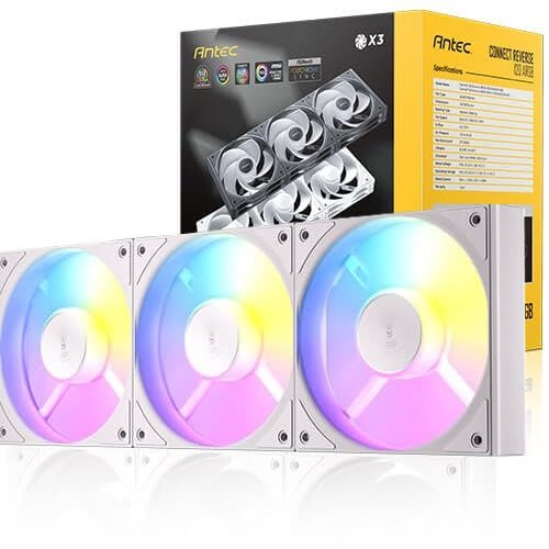 מאוורר למארז Antec Connect C120 Reverse ARGB WHITE 3PK