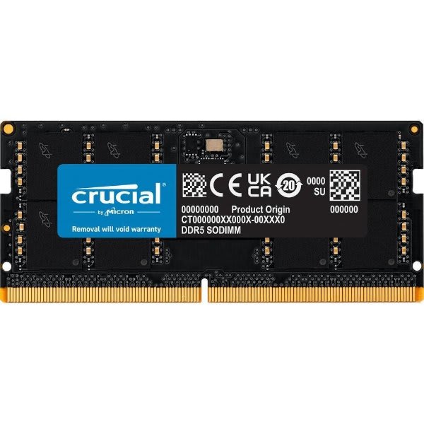 זיכרון לנייד Crucial 32GB DDR5 5600MHz CL46