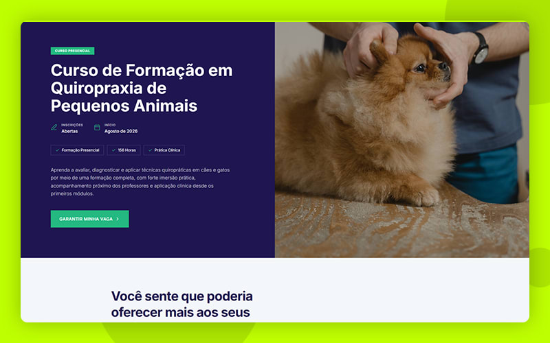 Formação em Quiropraxia Veterinária
