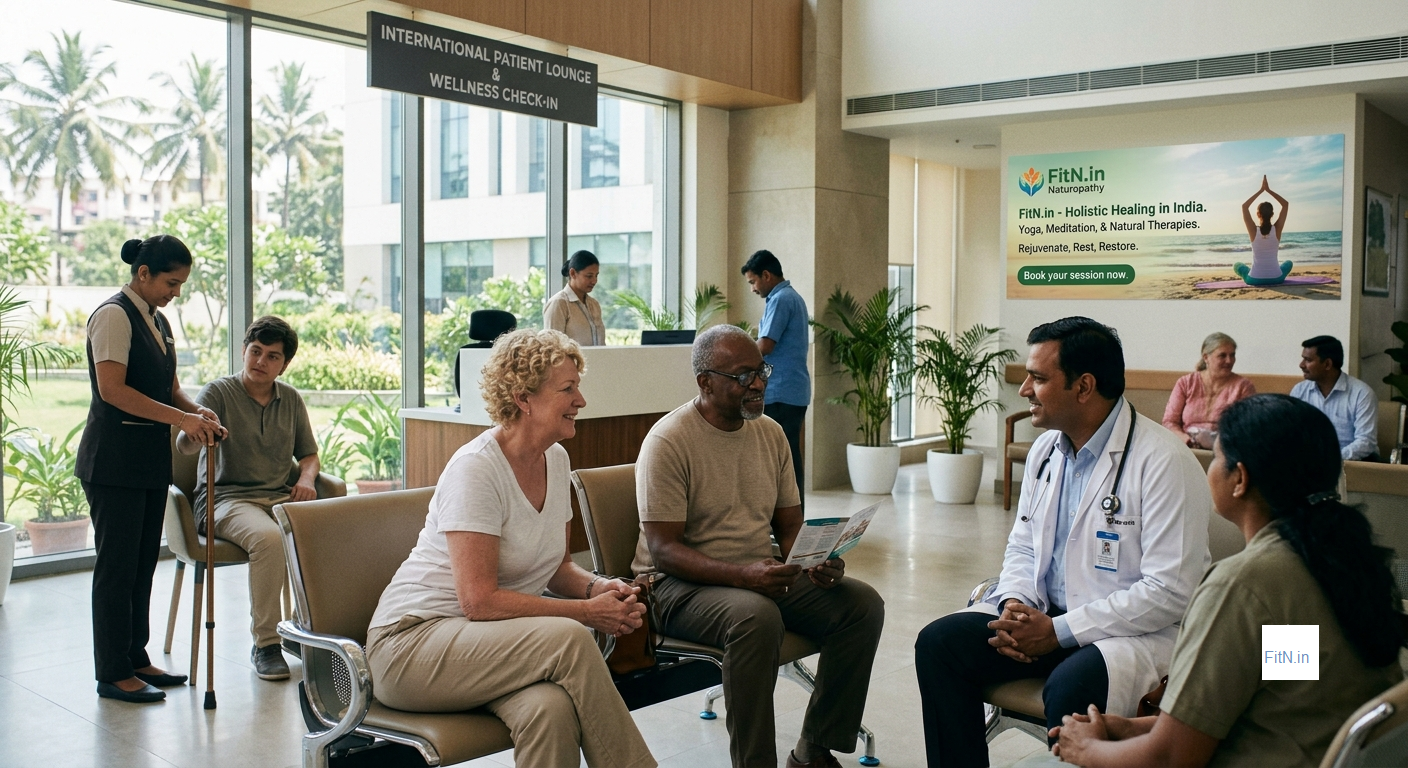 Medical tourists discussing treatment with Indian doctors