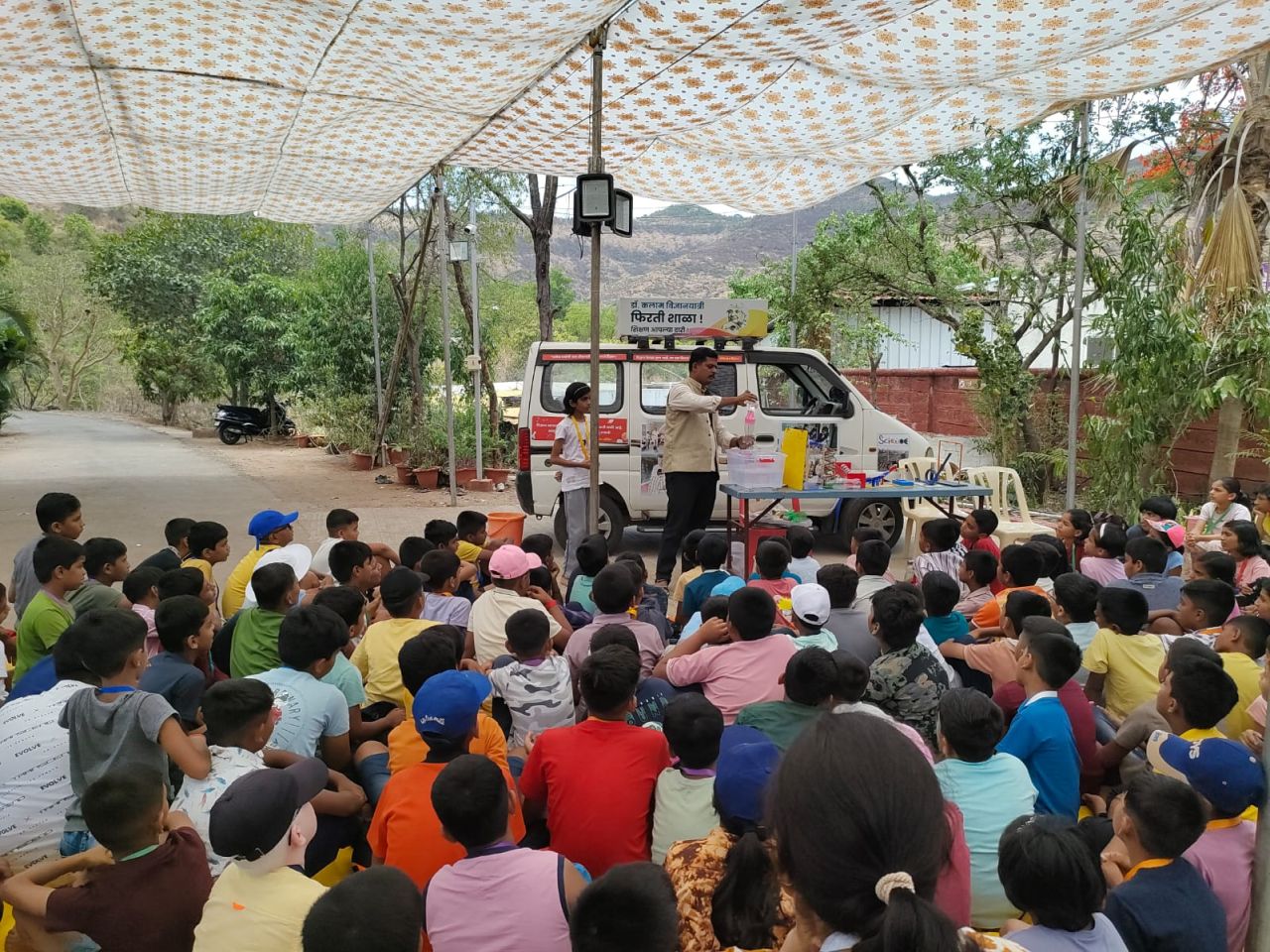 APJ Abdul Kalam Science Van visiting a rural village