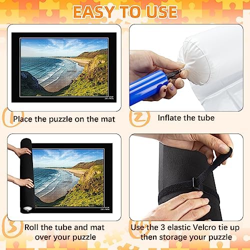 Vue 3 de Mozooson Tapis Puzzle Rouleau