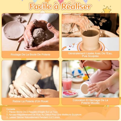 Vue 4 de Ieeilulu Kit De Poterie