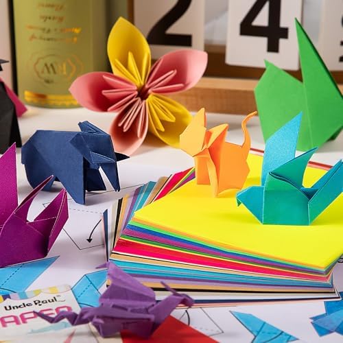 Vue 6 de Papier Origami Feuilles