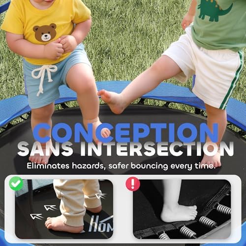 Vue 4 de Homcom Trampoline Enfant