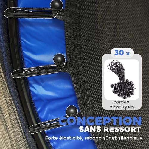 Vue 5 de Homcom Trampoline Enfant