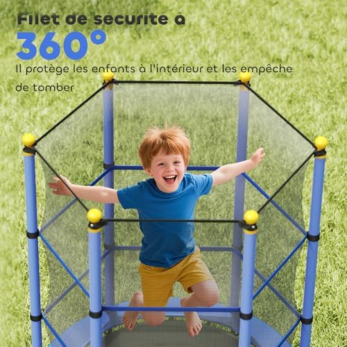Vue 6 de Homcom Trampoline Enfant