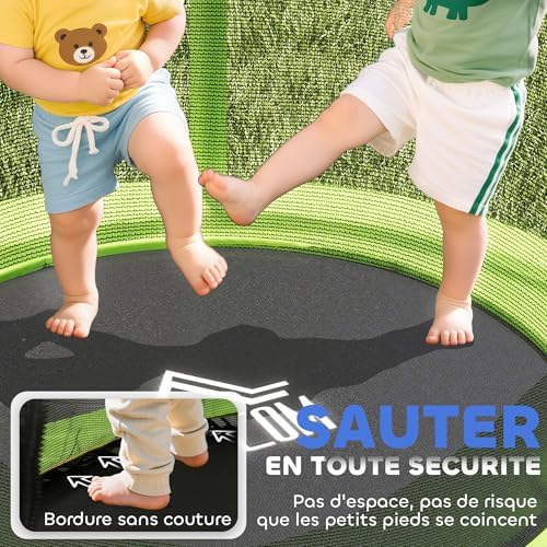 Vue 4 de Homcom Trampoline Pour Enfant