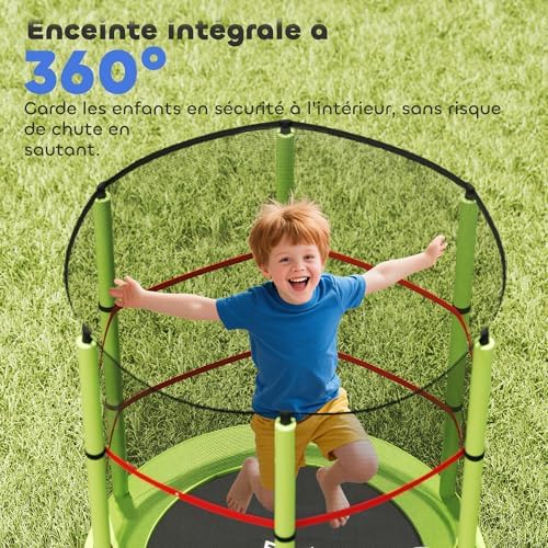 Vue 6 de Homcom Trampoline Pour Enfant
