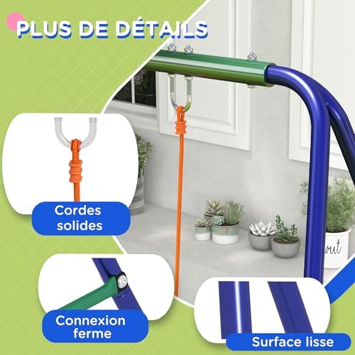 Vue 5 de Outsunny Balancoire Portique Pour