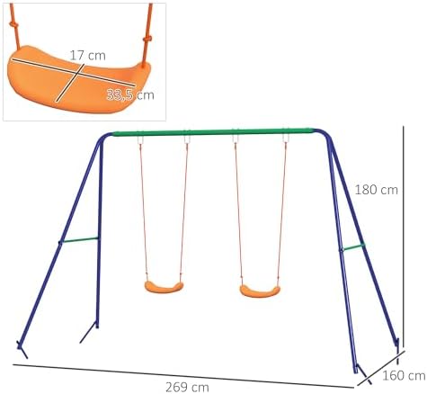 Vue 7 de Outsunny Balancoire Portique Pour