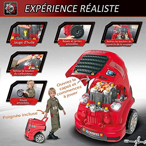 Vue 6 de Homcom Camion Mecano En