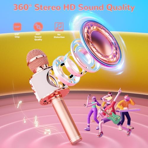 Vue 4 de Ankuka Microphone Karaoke Sans