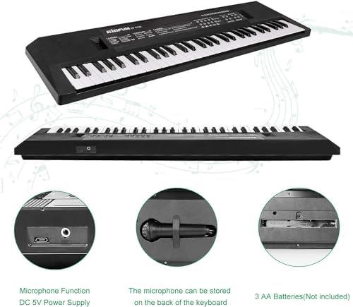 Vue 5 de Piano Clavier Touches Pour