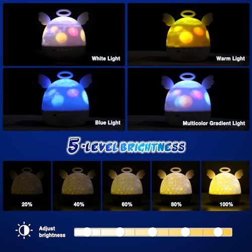 Vue 4 de Diboniur Veilleuse Bebe Projecteur