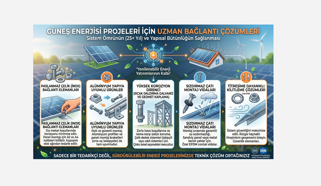 Güneş Enerji Sistemleri Montaj Bağlantıları
