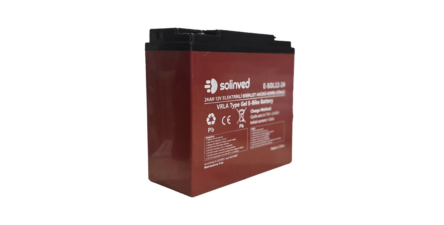 12V 24AH VRLA Type Elektrikli Bisiklet Aküsü (Premium)