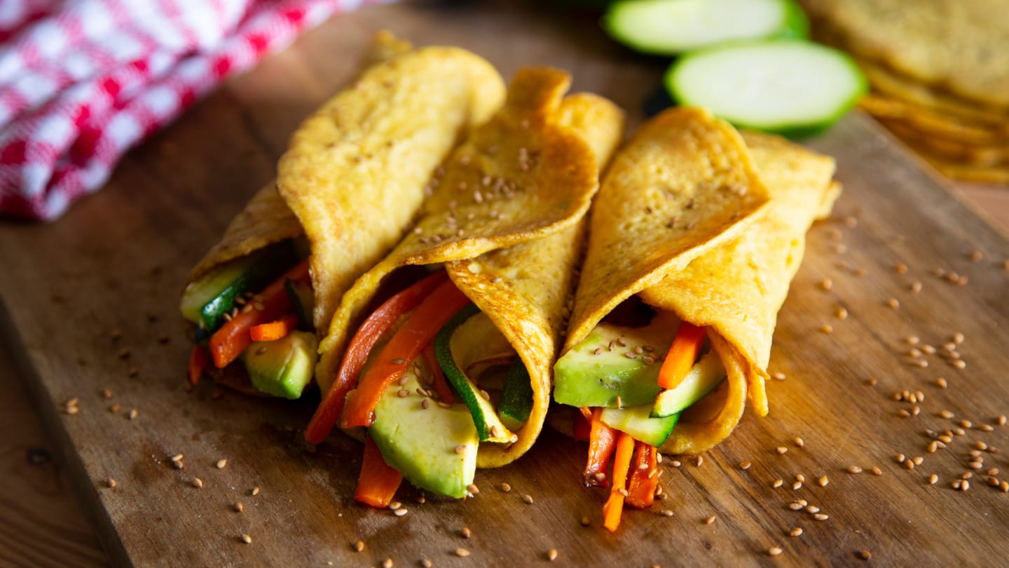 Rezept: Buchweizenpfannkuchen mit Gemüse | HausMed Rezept: Buchweizenpfannkuchen mit Gemüse | HausMed