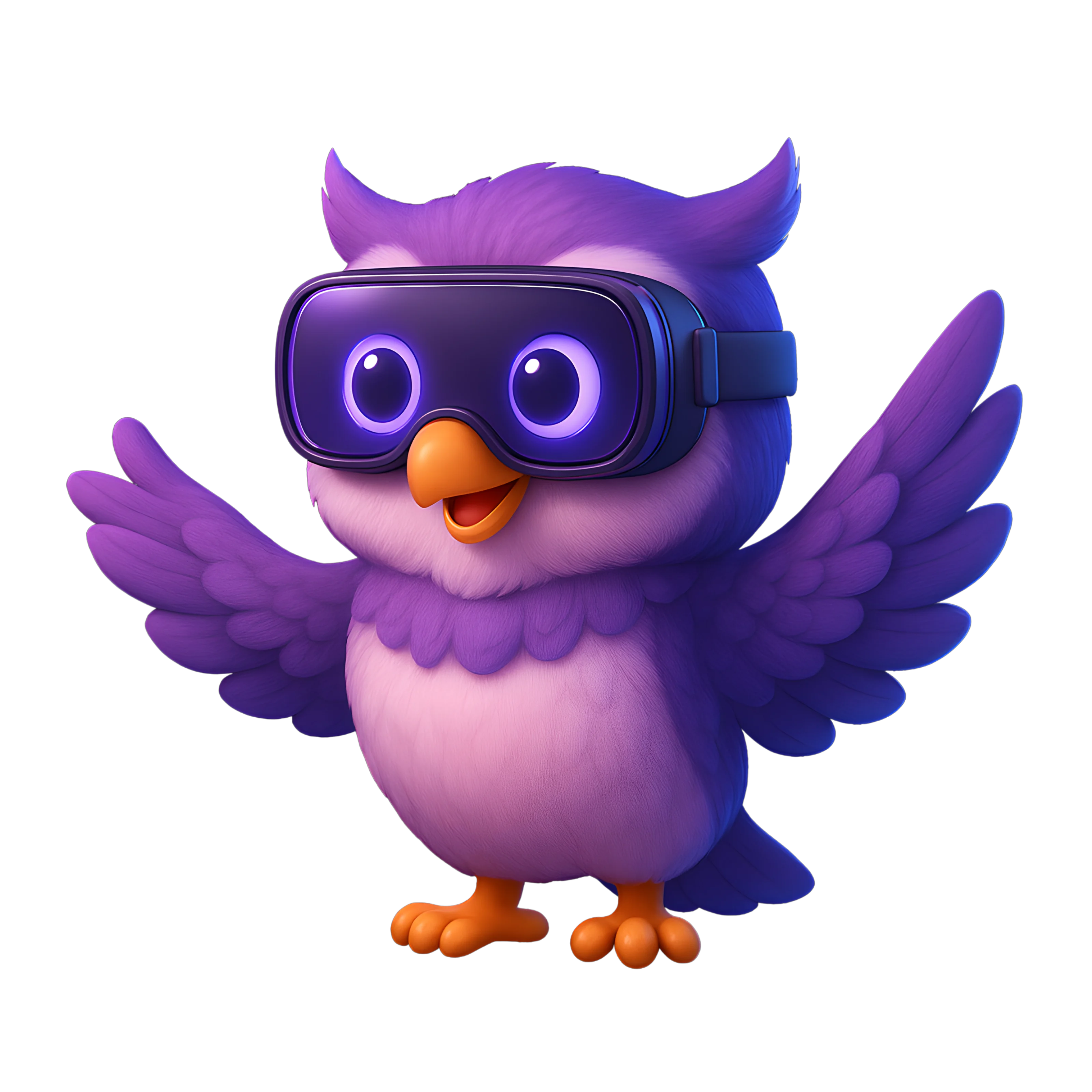 Qatar Education Expo's owl mascot pointing to the sponsorship registration form.