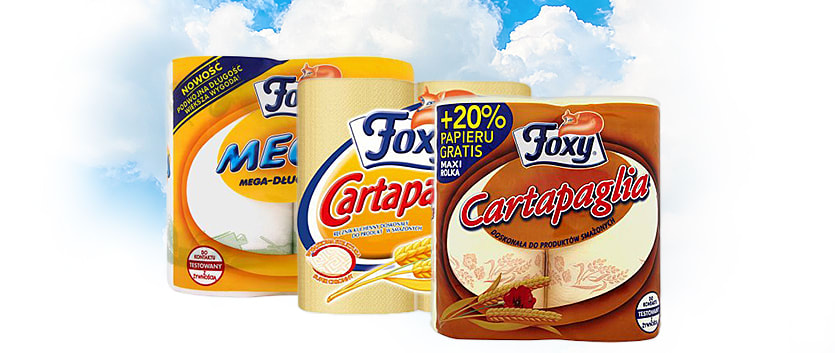 Foxy stanowi markę charakteryzującą się wieloletnią tradycją oraz profesjonalnym podejściem w dostarczaniu do rąk konsumentów wysokiej jakości produktów papierowych.