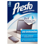 PRESTO Ściereczki do ekranów do komputerów 8 sztuk 1 szt